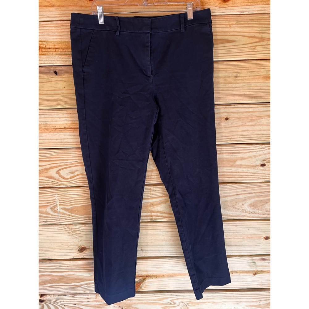 LOFT Women Navy Blue Straight Leg Ankle Pants Size‎ 12T